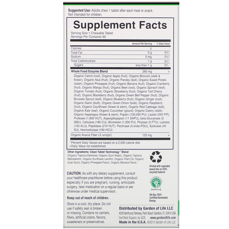 Dr. Formulated Enzymes, Organic Digest +, Tropical Fruit Flavor, 90 Chewables