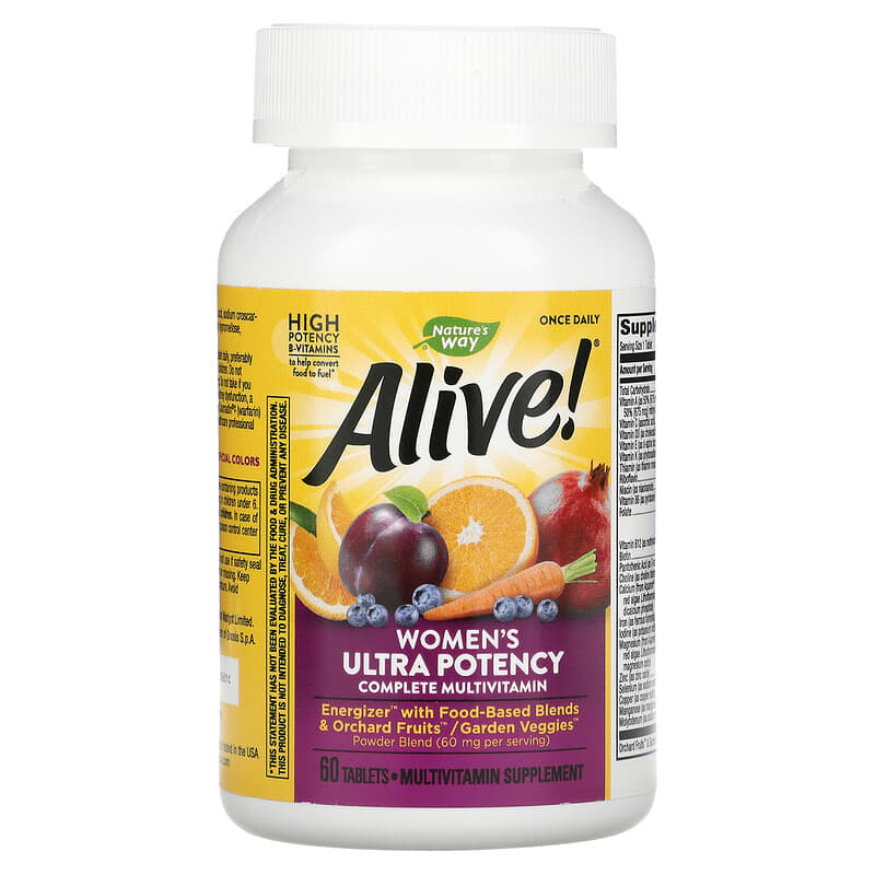 Alive! Once Daily, Women's Ultra Potency Complete Multivitamin, 60 Tablets