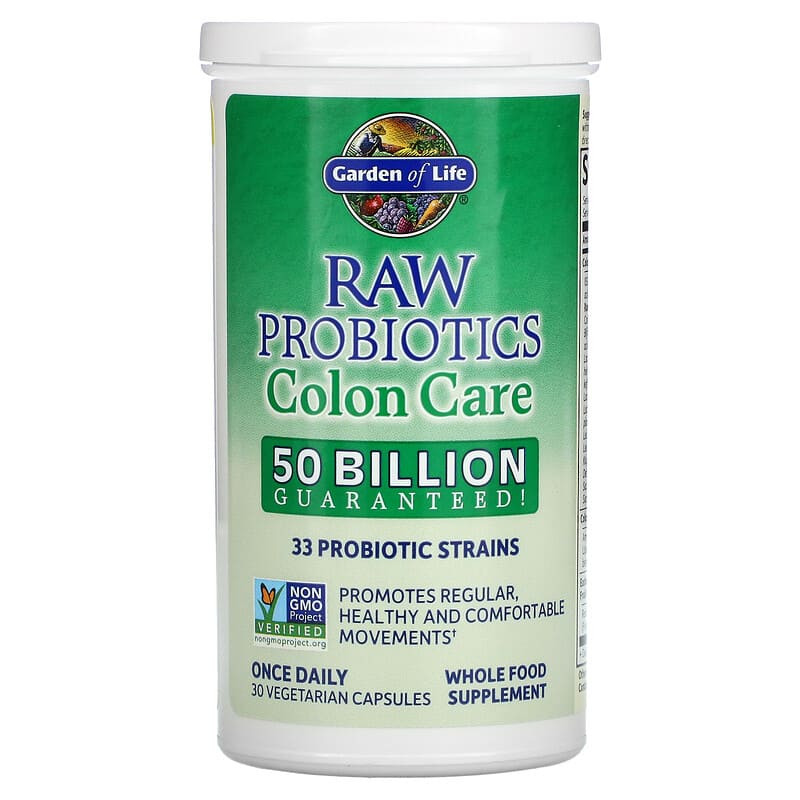 RAW Probiotics, Colon Care, 30 Vegetarian Capsules
