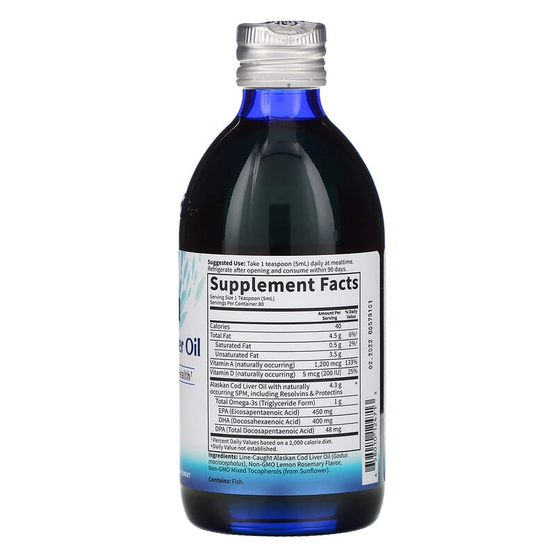 Dr. Formulated, Alaskan Cod Liver Oil, Lemon, 13.52 fl oz (400 ml)