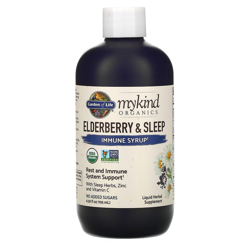 MyKind Organics, Elderberry & Sleep Immune Syrup, 6.59 fl oz (195 ml)