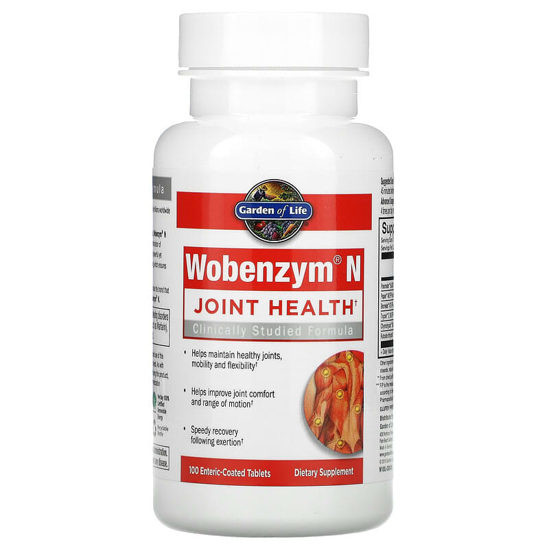 Wobenzym N, Joint Health, 100 Enteric-Coated Tablets