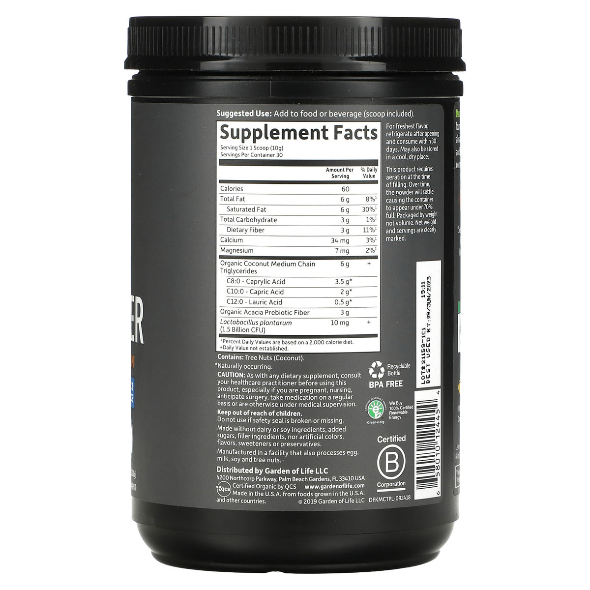 Dr. Formulated Keto, Organic MCT Powder, 10.58 oz (300 g)