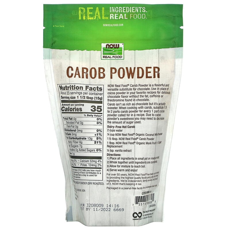 Real Food, Carob Powder, 12 oz (340 g)