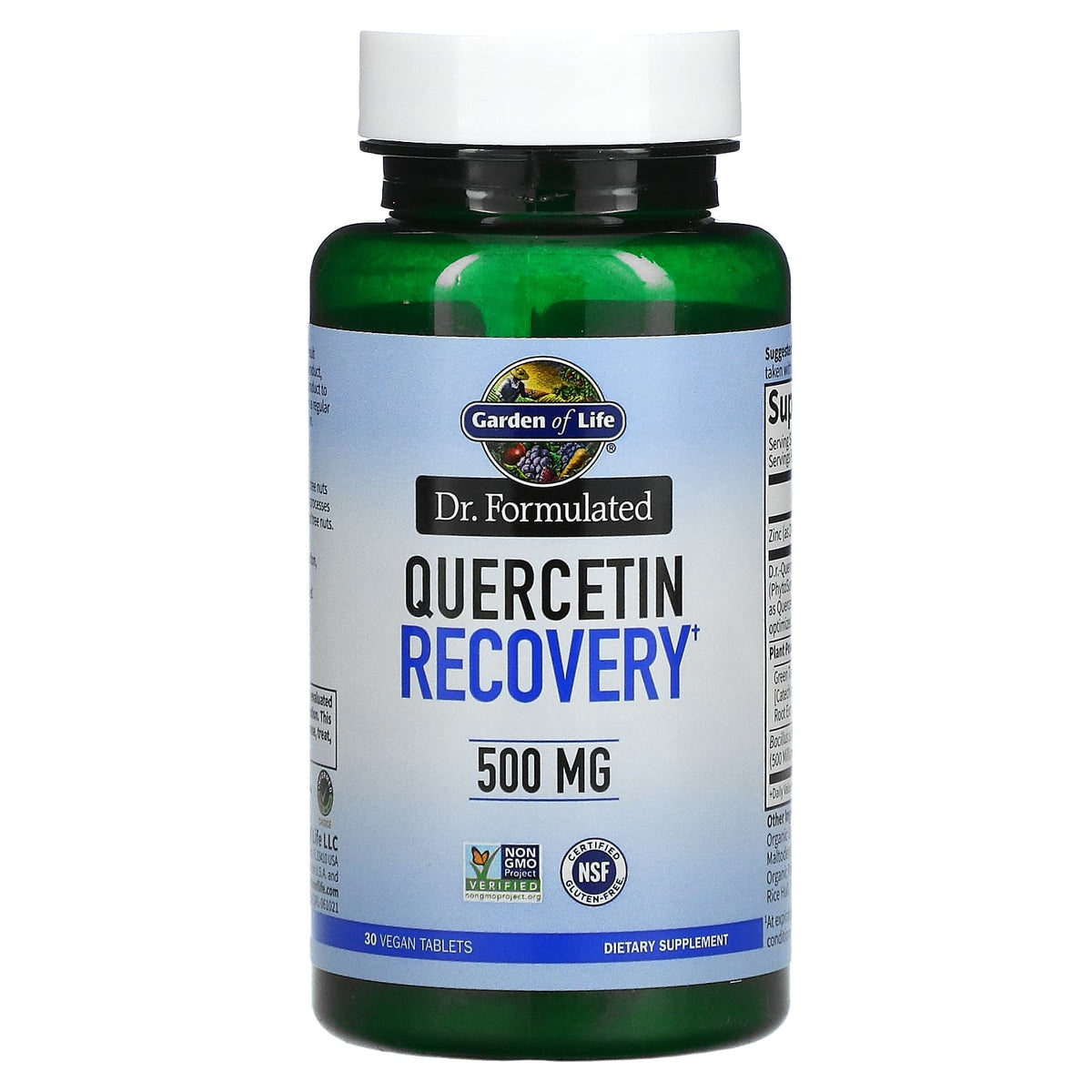 Dr. Formulated, Quercetin Recovery, 500 mg, 30 Vegan Tablets