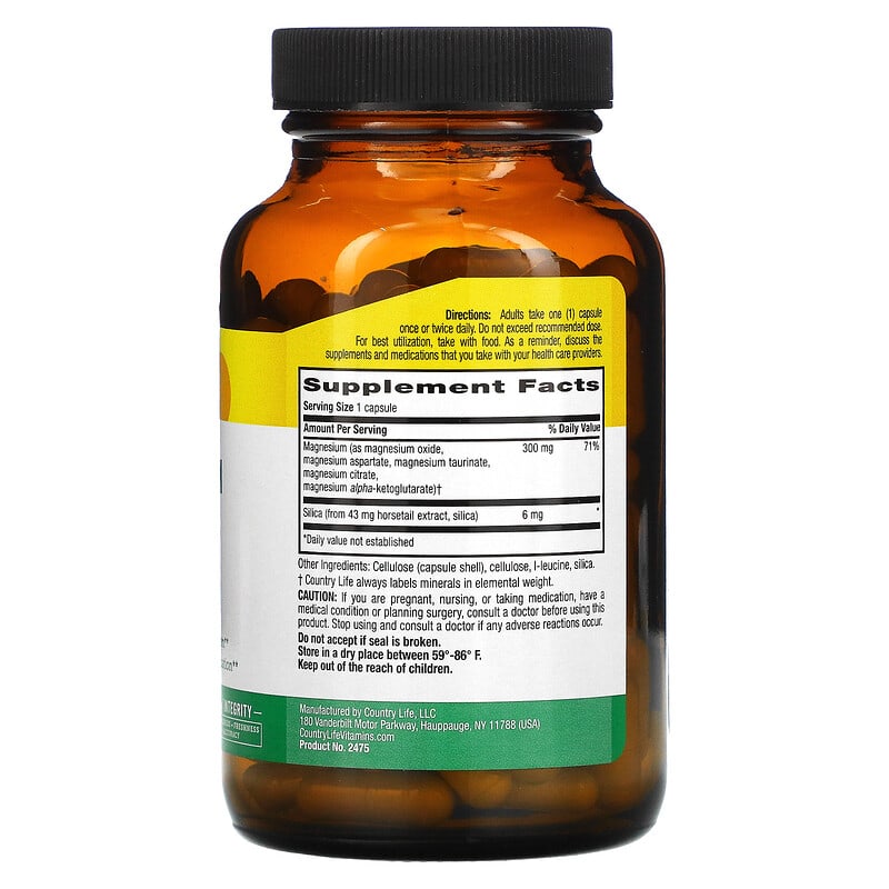 Target-Mins Magnesium Caps with Silica, 300 mg, 120 Vegan Capsules
