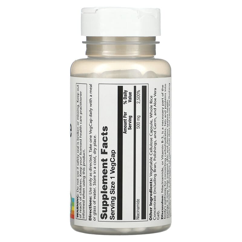 Niacinamide, 500 mg, 100 VegCaps