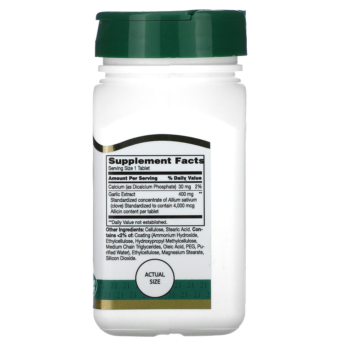 Garlic Extract, Standardized, 60 Enteric Coated Tablets
