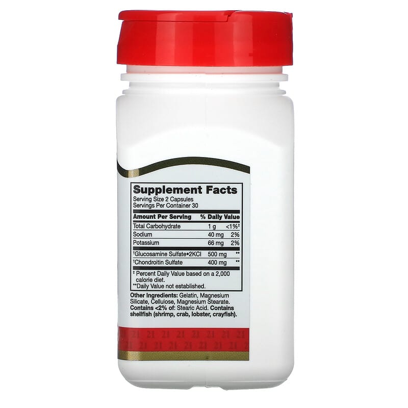 Glucosamine / Chondroitin, Original Strength, 250 mg / 200 mg, 60 Easy to Swallow Capsules