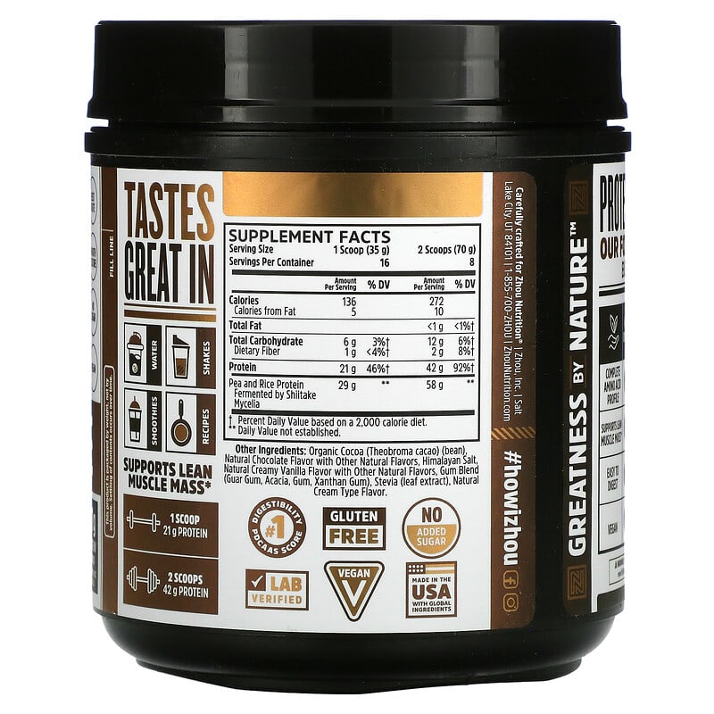 Plant Complete, Optimal Absorption Vegan Protein, Chocolate, 19.9 oz (563.2 g)