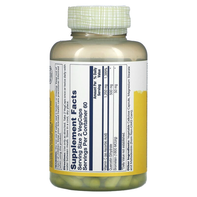 Quercetin, Bromelain & Vitamin C, 120 VegCaps