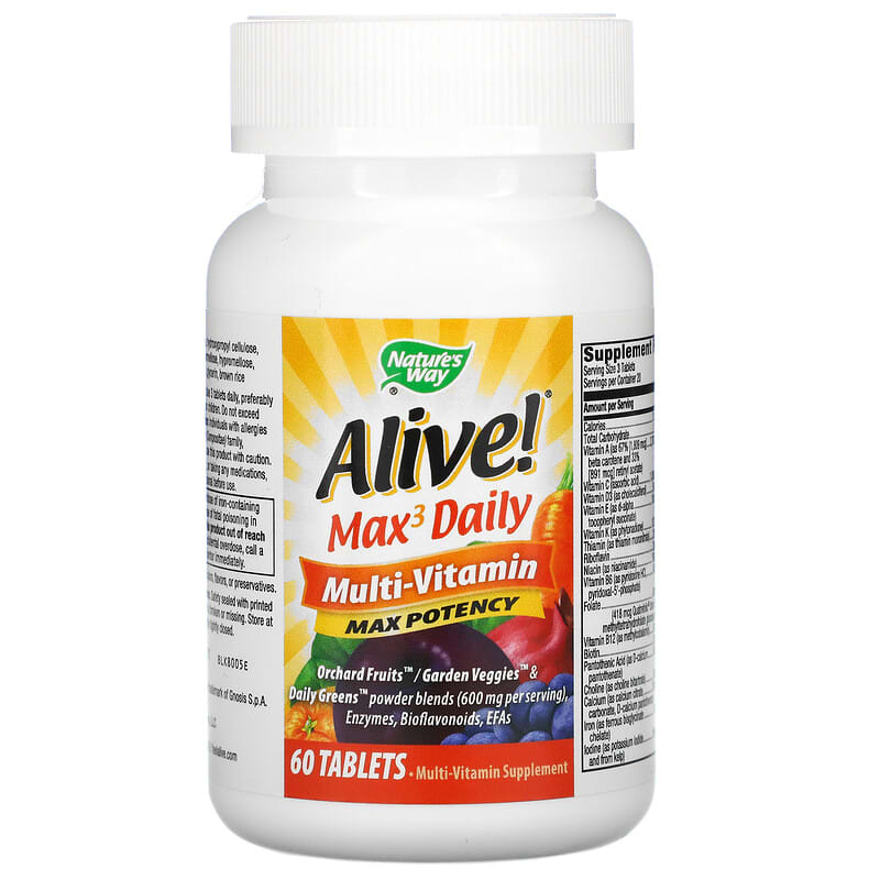 Alive! Max3 Daily, Multi-Vitamin, 60 Tablets
