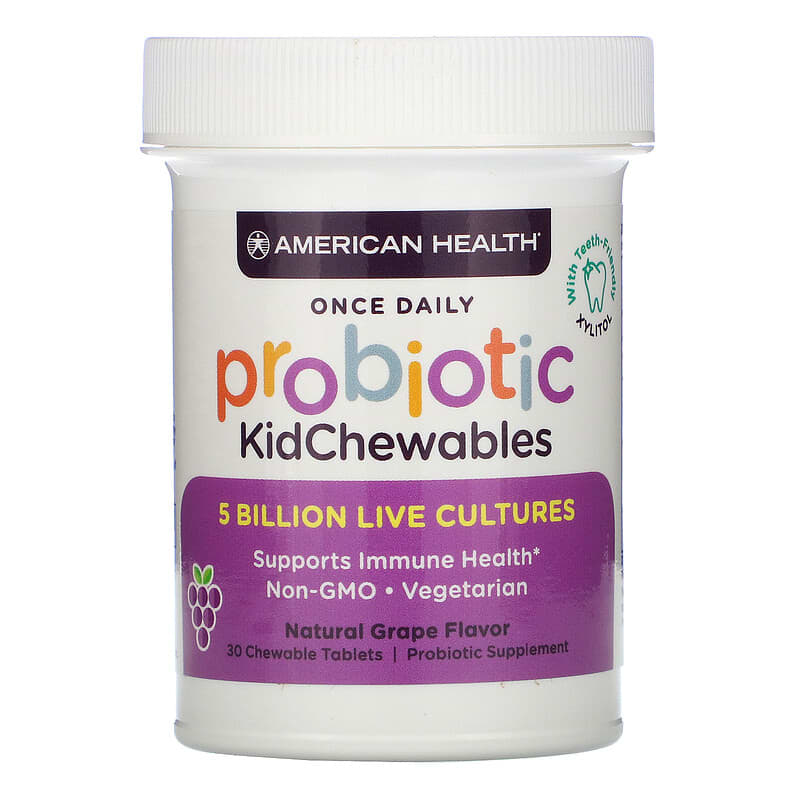 Probiotic KidChewables, Natural Grape Flavor, 5 Billion Live Culture, 30 Chewable Tablets
