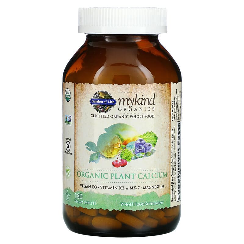 MyKind Organics, Organic Plant Calcium, 180 Vegan Tablets