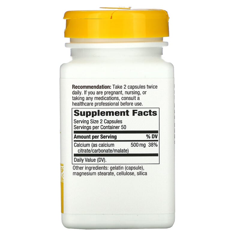 Calcium Citrate, 250 mg, 100 Capsules