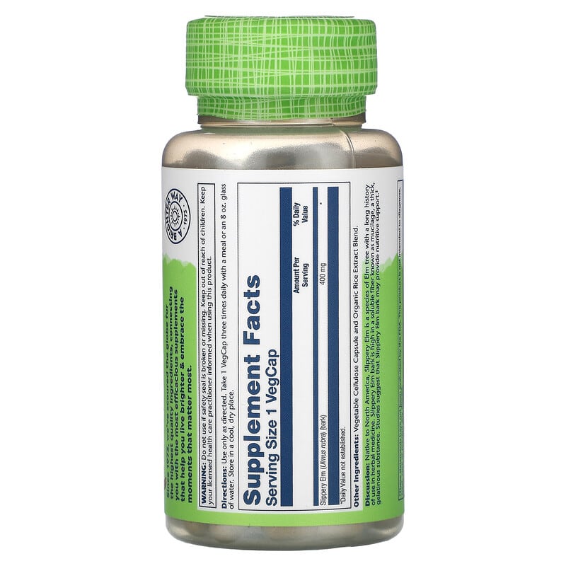 Slippery Elm, 400 mg, 100 VegCaps