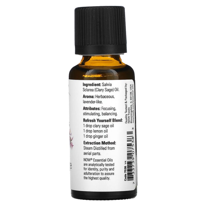 Essential Oils, Clary Sage, 1 fl oz (30 ml)