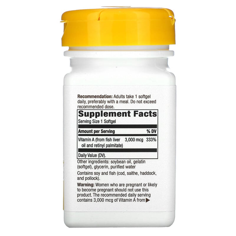 Vitamin A, 3,000 mcg, 100 Softgels