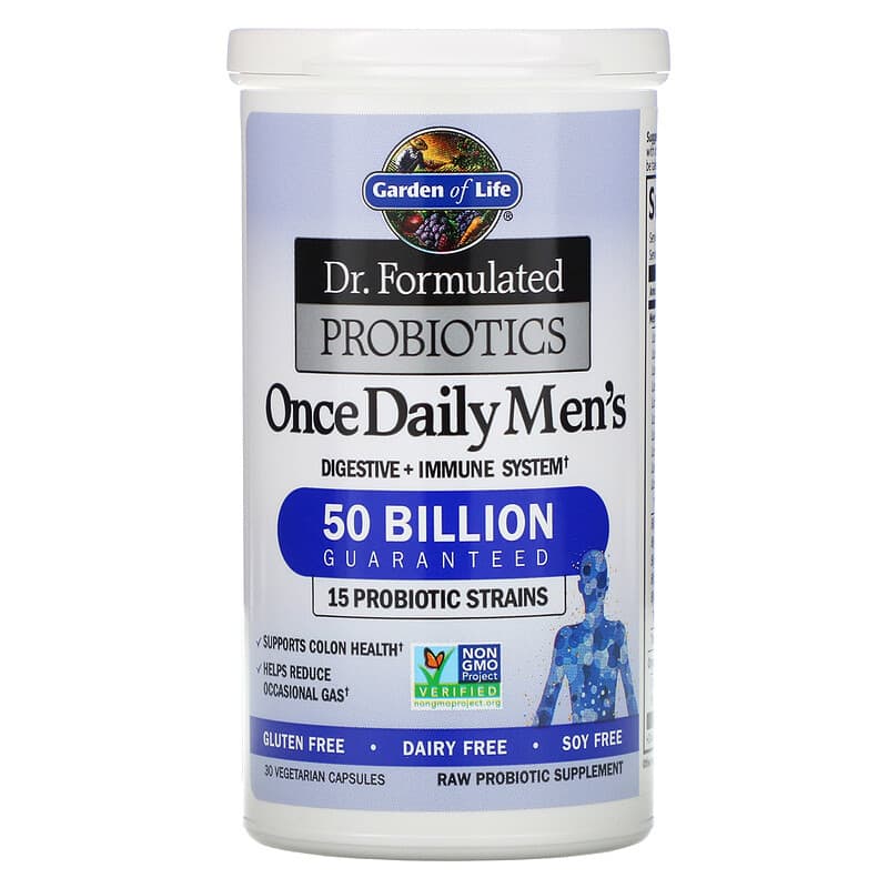 Dr. Formulated Probiotics, Once Daily Men's, 50 Billion, 30 Vegetarian Capsules