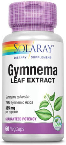 Solaray Guaranteed Potency Gymnema Leaf Extract | Veg Cap | 385mg | 60ct
