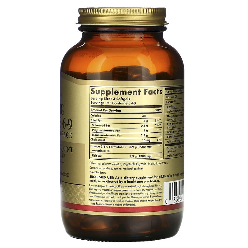 Omega 3-6-9, 1,300 mg, 120 Softgels
