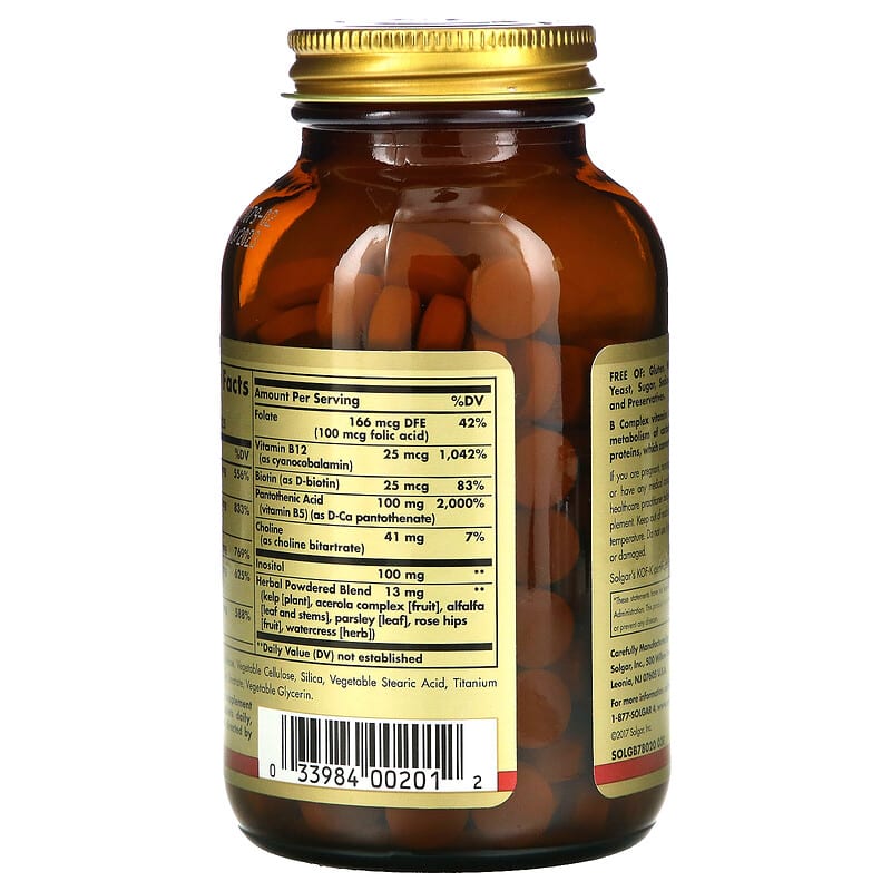 B-Complex with Vitamin C Stress Formula, 250 Tablets