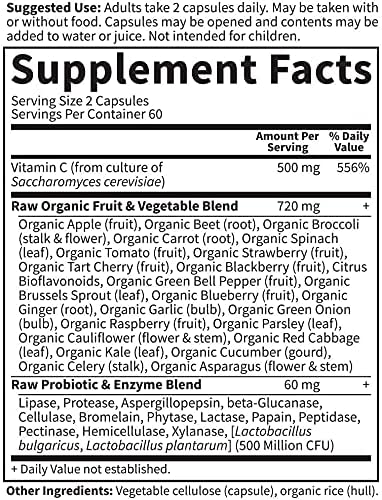 Vitamin Code Raw Vitamin C - 120 Vegan Capsules, 500mg