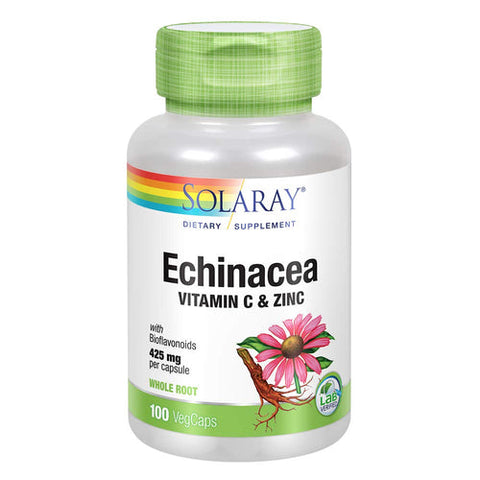 Solaray Echinacea Vitamin C&Zinc 425mg 100 VegCaps