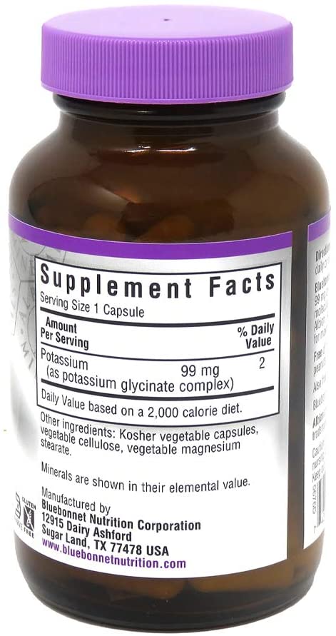 Albion Potassium Glycinate Vegetarian Capsules, 99 mg, 90 Count