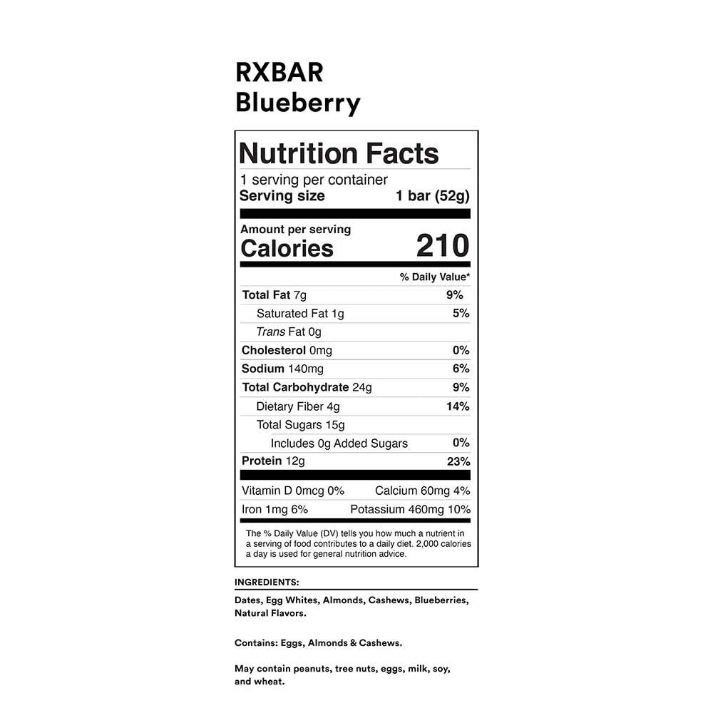 RXBAR 12g. Protein Bar Blueberry 52g