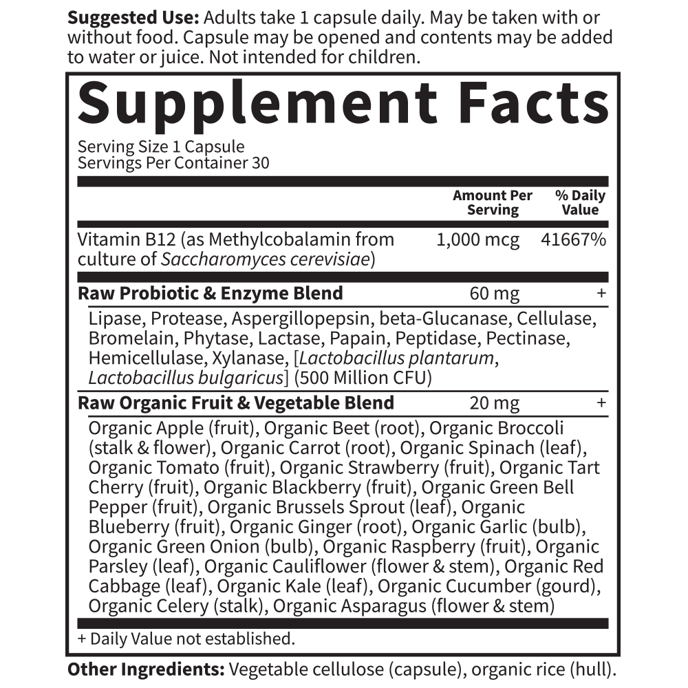 Vitamin Code, RAW B-12, 30 Vegan Capsules