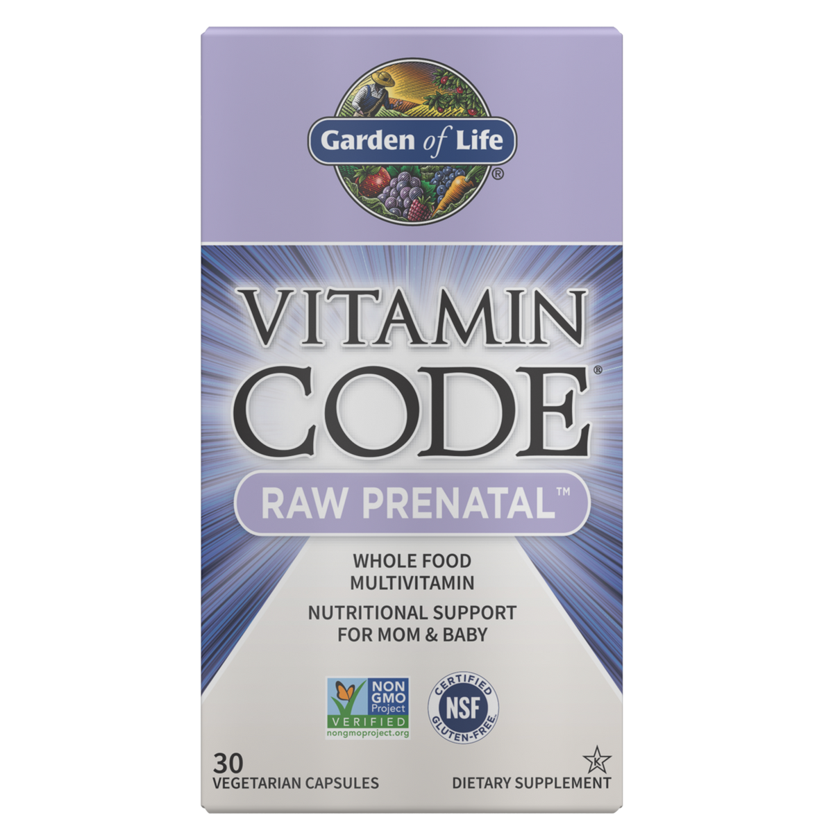Vitamin Code, RAW Prenatal, 30 Vegetarian Capsules