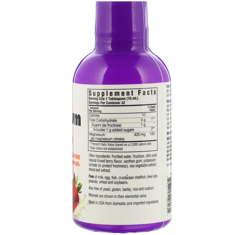Liquid Magnesium Citrate, Mixed Berry Flavor, 16 fl oz (472 ml)