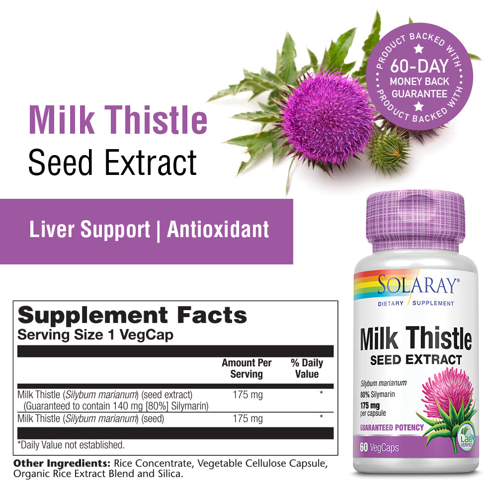 Milk Thistle Extract Supplement, 175mg, 60 Count