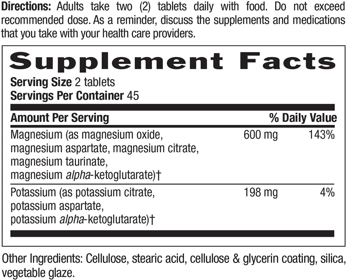 Target Mins - Magnesium Potassium Aspartate, for Cardiovascular Health - 90 Tablets