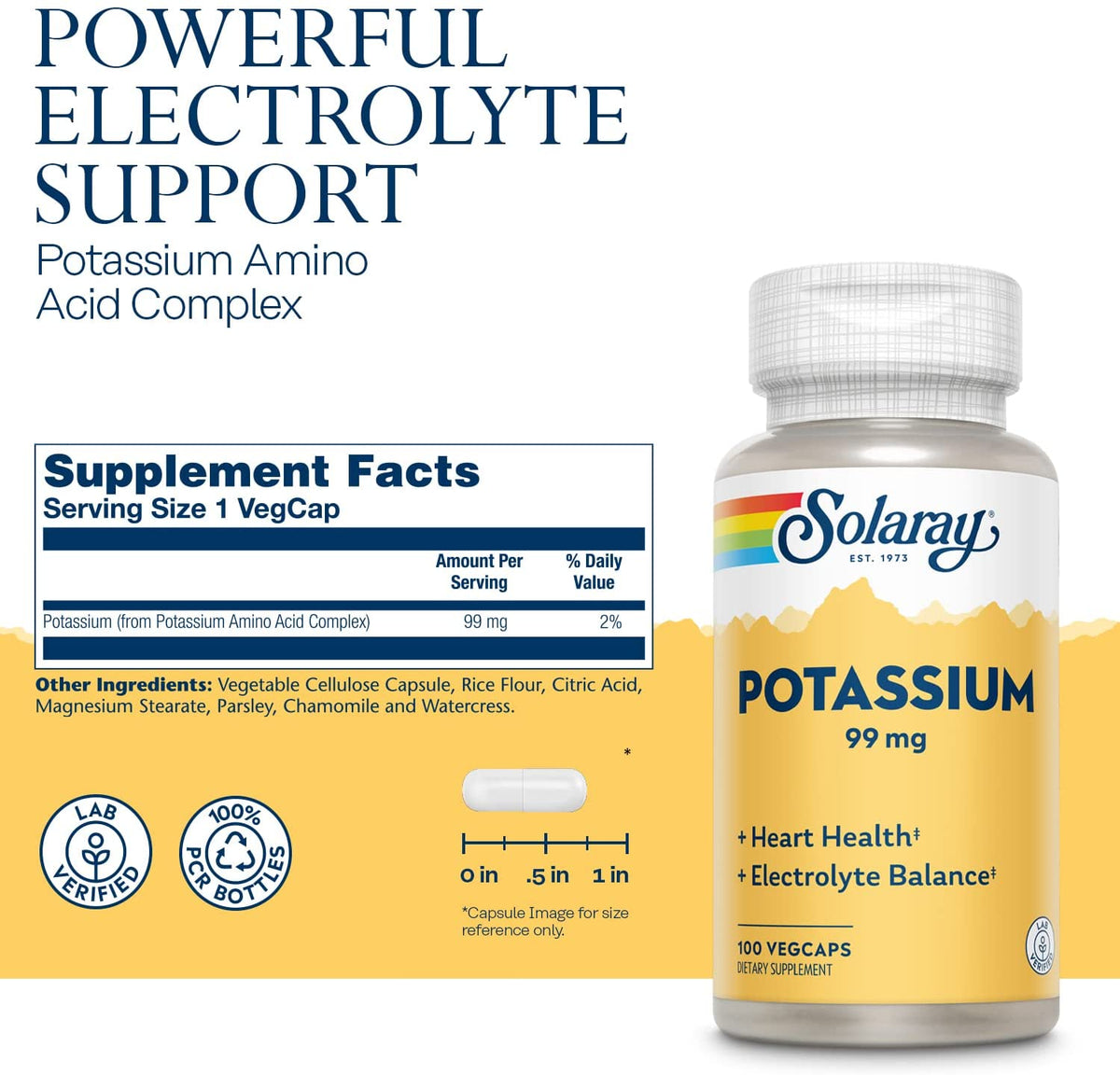 Potassium, 99 mg, 100 VegCaps