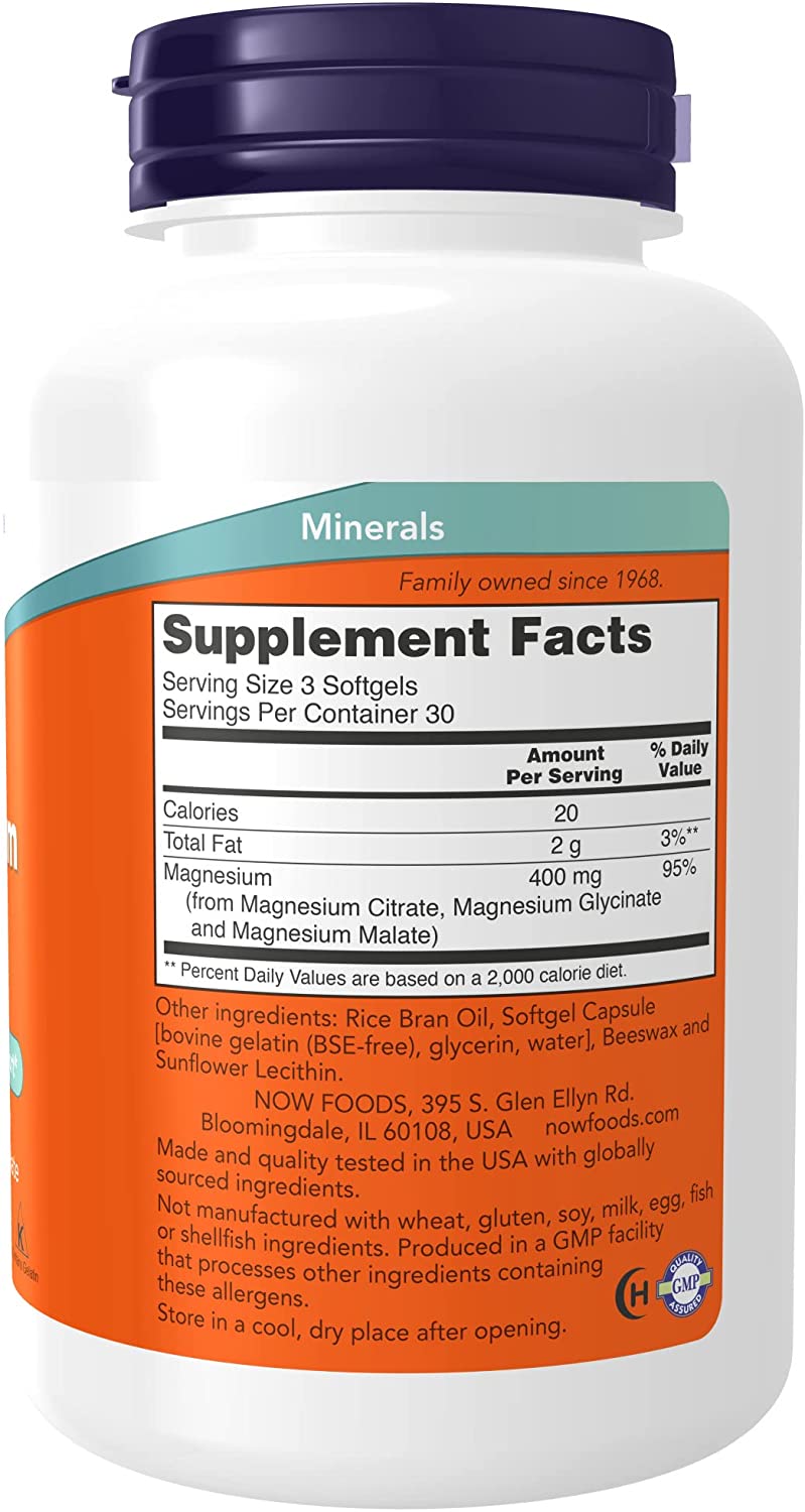Magnesium Citrate, With Glycinate & Malate, 90 Softgels