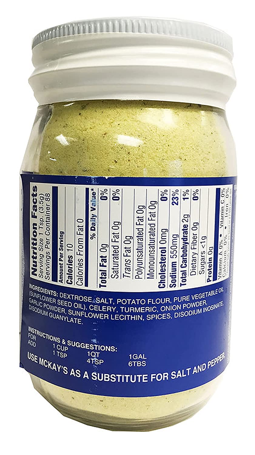 McKay's Chicken Style Instant Broth And Seasoning - No MSG Added - 12 OZ Jar