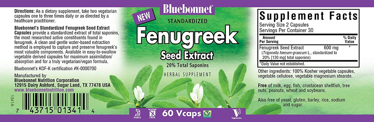 Fenugreek Seed Extract Supplement, 60 Count