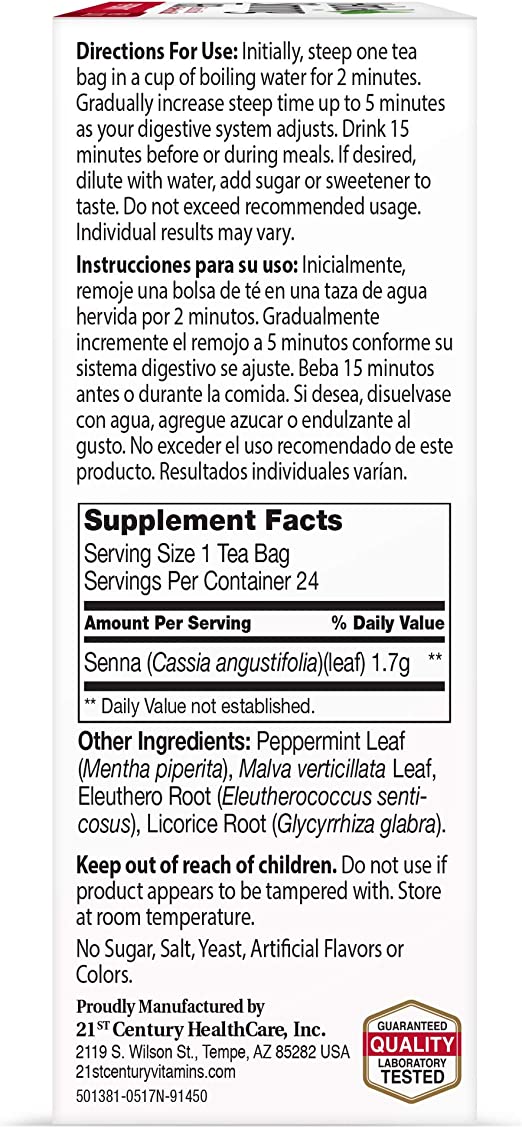 Herbal Slimming Tea, Peppermint, 24 Tea Bags, 1.7 oz (48 g)