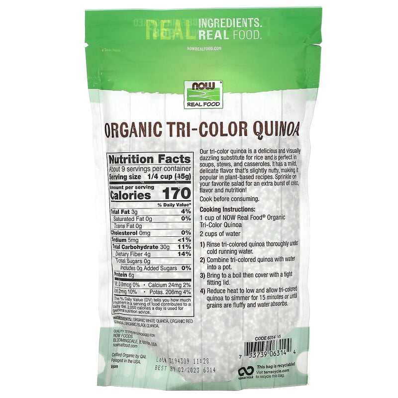 Organic Tri-Color Quinoa, 14 oz (397 g)