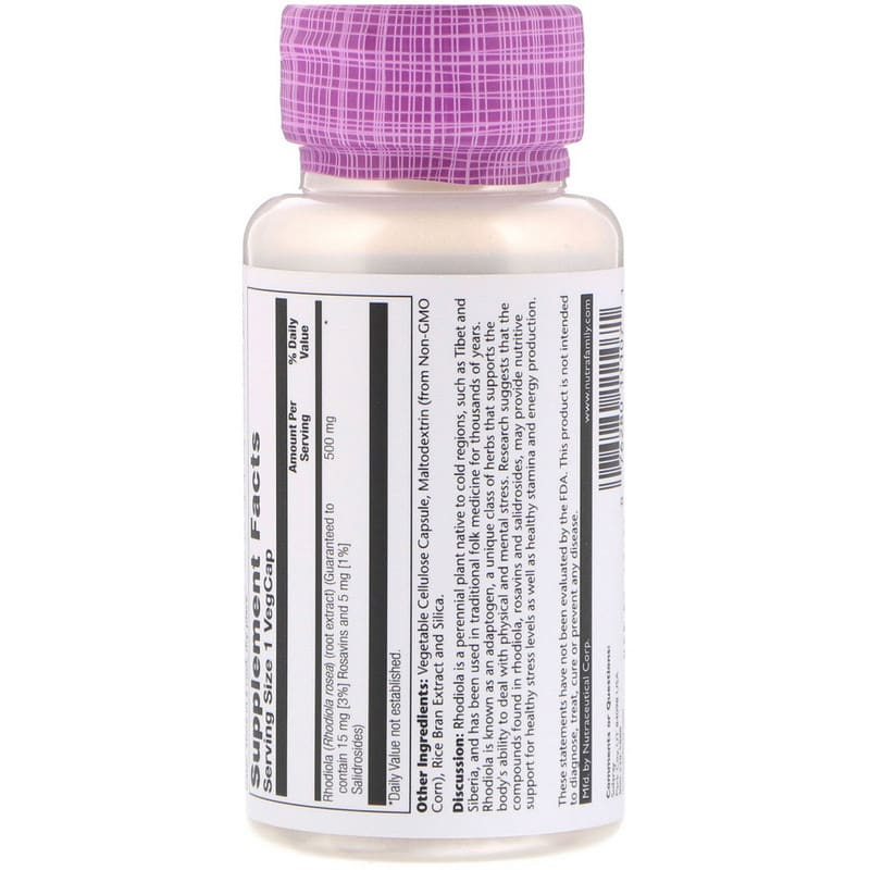 Super Rhodiola Root Extract, 500 mg, 60 VegCaps