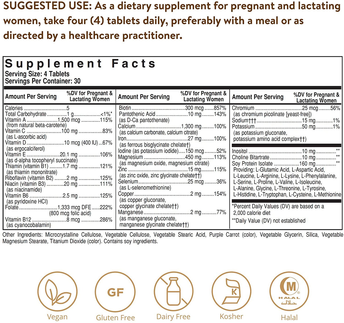 Prenatal Nutrients 120 Tablets
