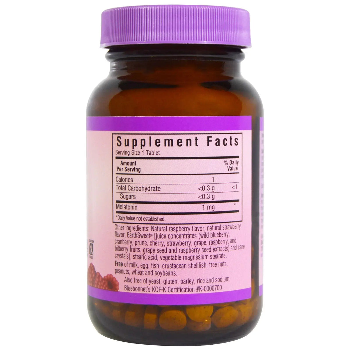 EarthSweet Chewables, Melatonin, Natural Raspberry Flavor, 1 mg, 120 Chewable Tablets