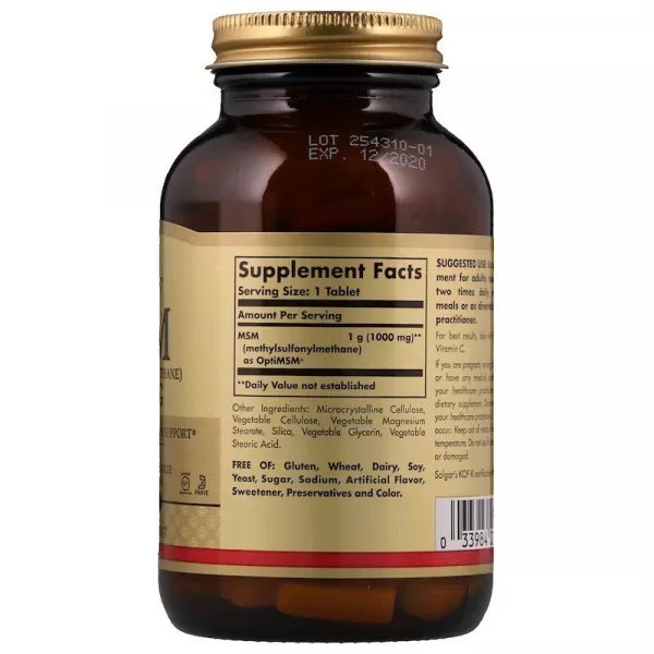 MSM (Methylsulfonylmethane), 1,000 mg, 60 Tablets