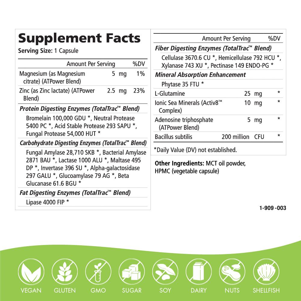 Real-Zymes™ Vegetarian Digestive Enzymes - 30 Vegi-Caps