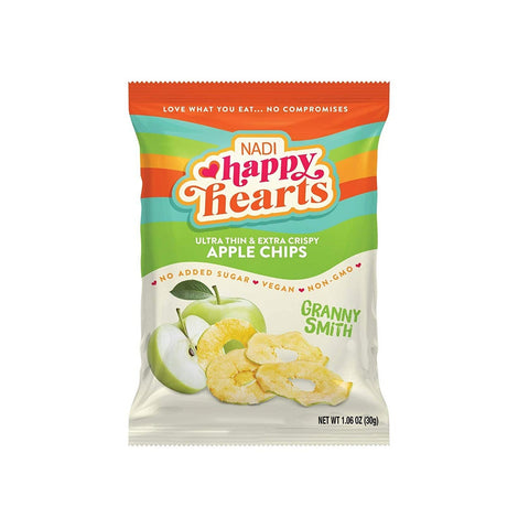 Nadi Happy Hearts Granny Smith Green Apple Chips - 1.06 oz